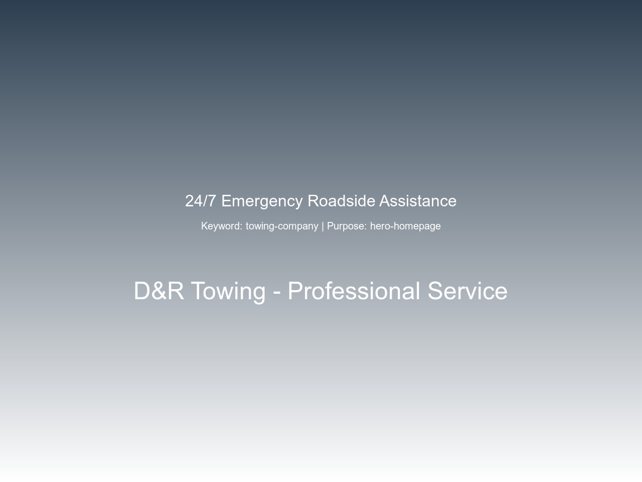 Professional towing company services